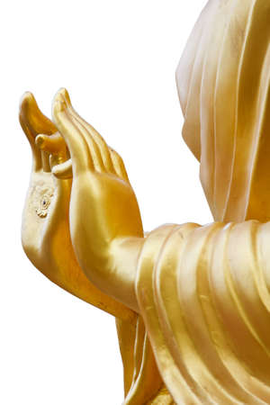 Thai Buddha on white backgroundの写真素材