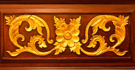 thai wood carvingの写真素材