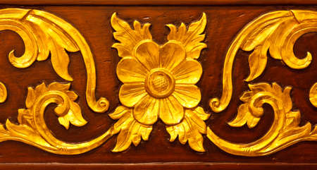 thai style wood carvingの写真素材