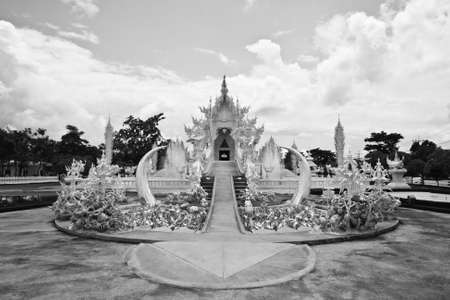 white temple in chiangrai,north of thailandの写真素材