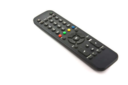 TV remote control isolated on whiteの写真素材