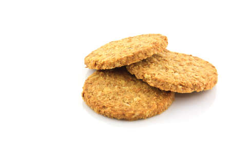 biscuits isolated on white backgroundの写真素材