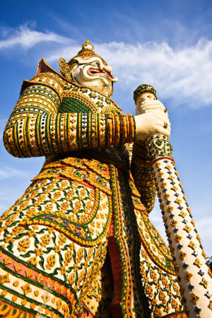 Giant temple in Bangkok Thailand の写真素材