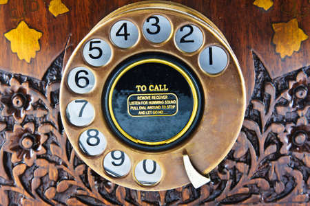 Old style phone isolated in white 