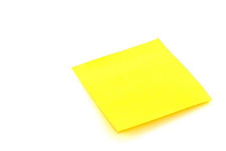Yellow sticky noteの写真素材