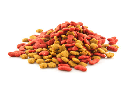 pet food isolated on white の写真素材