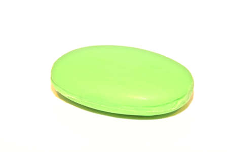 green soap on white backgroundの写真素材