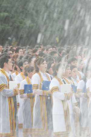 Shot of graduation during commencement
