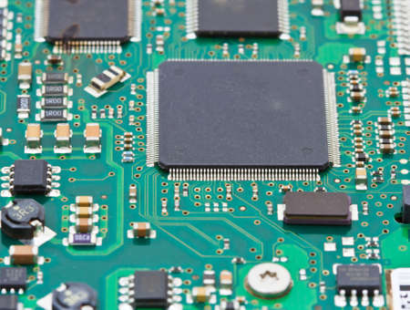 close-up of electronic circuit board