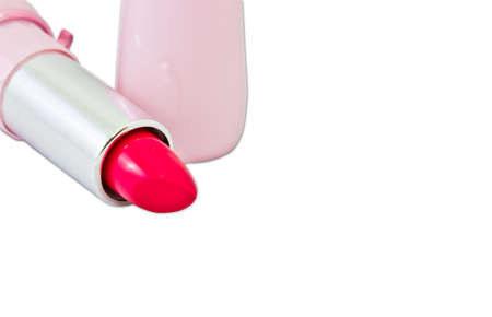 lipstick on white backgroundの写真素材