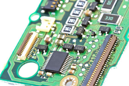 close-up of electronic circuit board