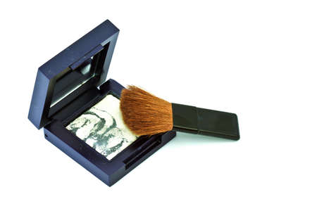 brush and cosmetics, on a white background isolatedの写真素材