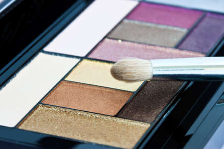 brush and cosmetics, on a white background isolatedの写真素材