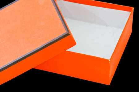 orange box on black background