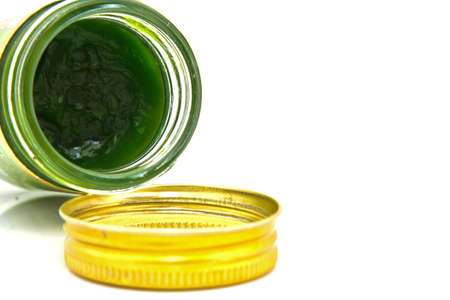 natural lip balms in tin bottleの写真素材