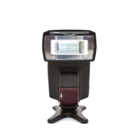 camera flash isolated on whiteの写真素材
