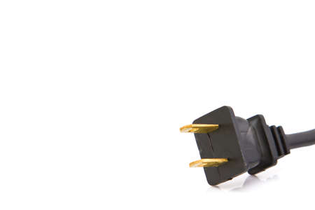 Electric plug on white isolated background.の写真素材