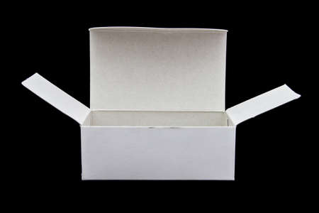 Opened cardboard box isolated on isolated 