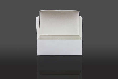 Opened cardboard box isolated on isolated 