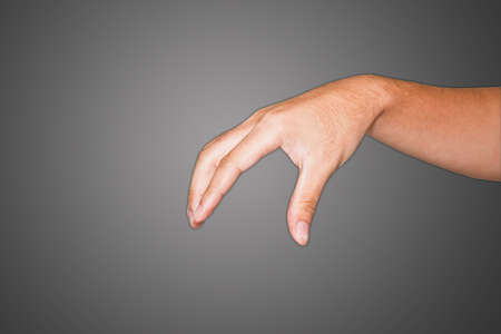 human male hand on the isolated background の写真素材