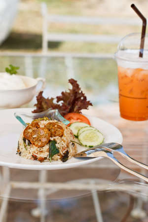 fried rice with pork, Thai cuisine