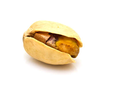 tasty pistachio nuts, isolated on white