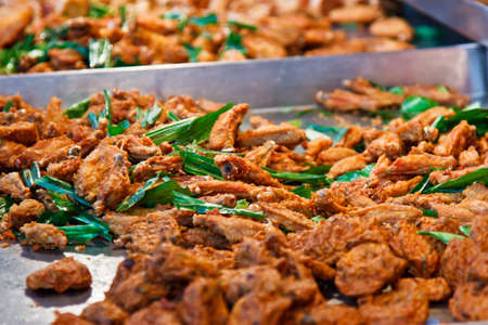 Grilled chicken Legs on the grillの写真素材