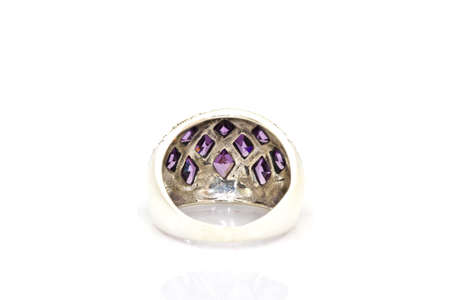 Jewellery ring isolated on the white の写真素材