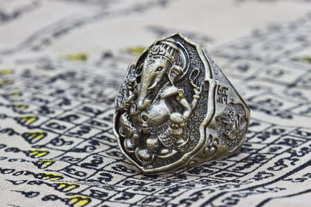 Hindu God Ganesh Statue on backgroundの写真素材