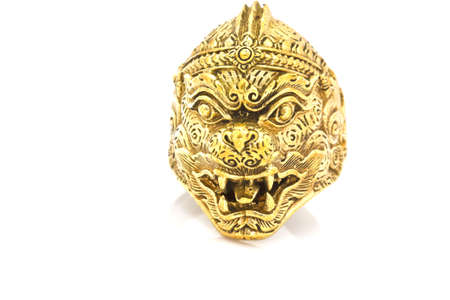 Thai amulet ring on backgroundの写真素材
