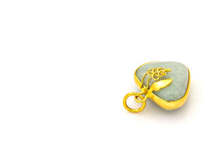 jade jewelry on white isolated background
