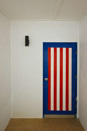 Closed Door on white  Wallのeditorial素材