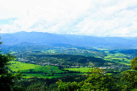 Rice fields on terracedの写真素材