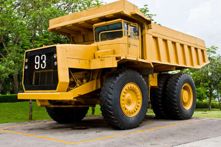Big yellow mining truck