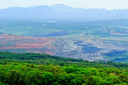 Production useful minerals. the dump truck at mining coalの写真素材