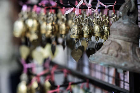 old iron church bells in the Templeの写真素材
