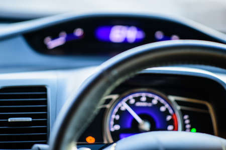 Focus blur Speedometer of a carの写真素材