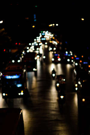 Night traffic. The city lights. Motion blur.の写真素材