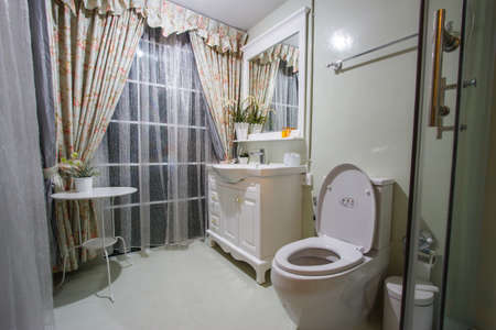 CHONBURI, THAILAND - 05 JULY 2015- Editorial: Fantastic restroom interior at Hy-Hotelのeditorial素材