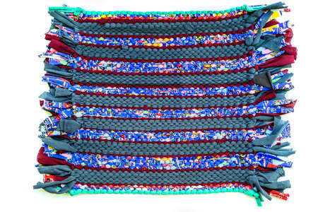 Fabric with colorful pattern, background and texture