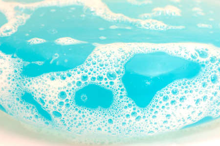 soap bubble of isolation on a white backgroundの写真素材