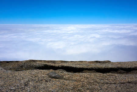 View over the clouds - Moro Rock, Sequoia National Park, California, USAの写真素材