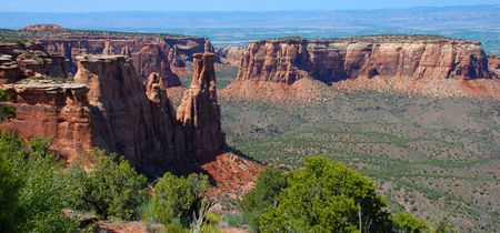 Rock Formations in Monument Valley in Colorado National Monument parkの写真素材