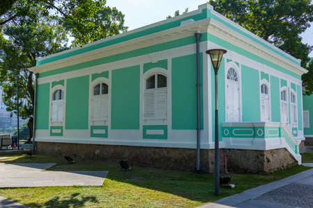 a Portuguese style house in Macauのeditorial素材