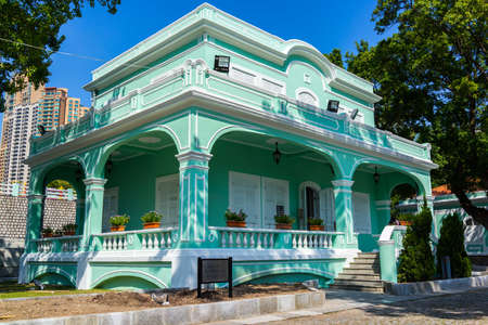 a traditional Portuguese house in Taipaのeditorial素材