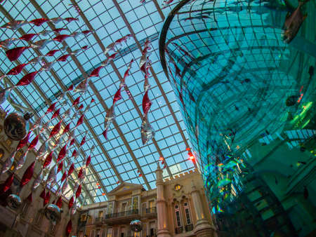 Aquarium in a Macau hotelのeditorial素材