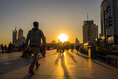 Sunset in Qingdaoのeditorial素材