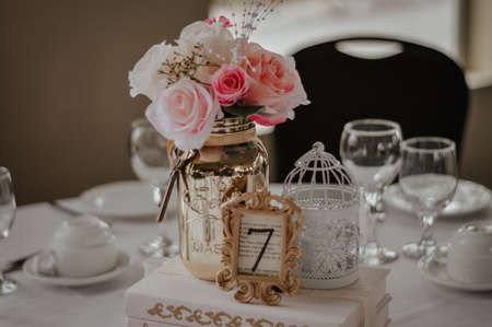 A Floral wedding centerpiece