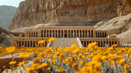 The Temple of Hatshepsut in Luxor, Egypt.の素材