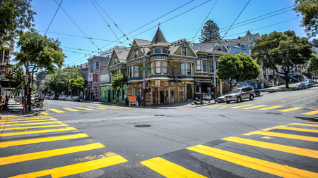San Francisco, CA, USA - August 19, 2014:  Haight Street in Haight-Ashbury San...